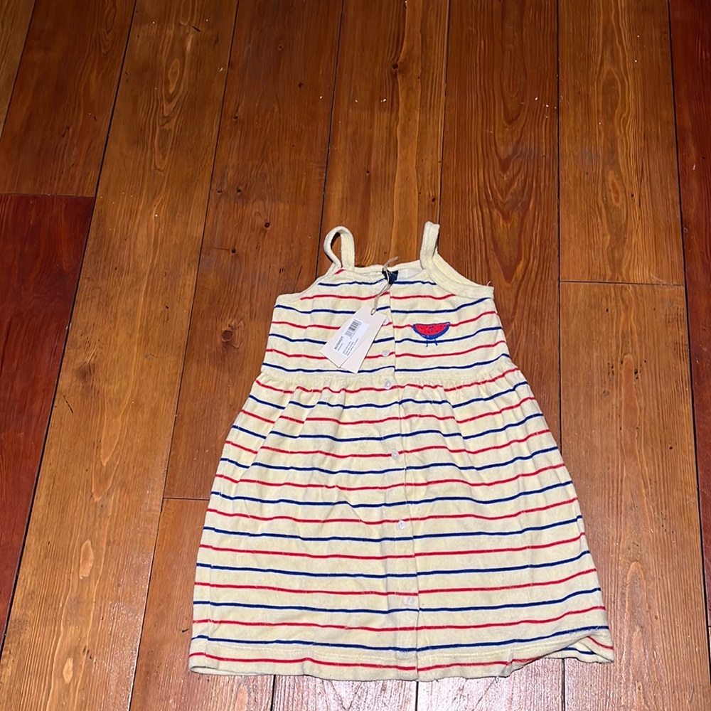 Bonmot striped terry dress - size 4/5